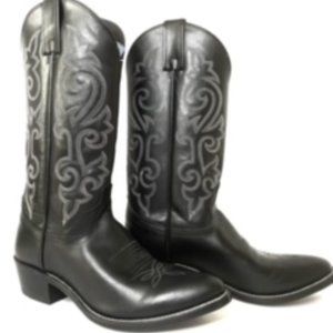 Justin Men's Black London Calf Classic Cowboy Boots